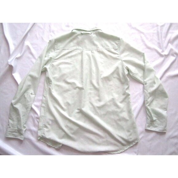 Women Exofficio Long Sleeve Polyester Button Semi See Through Blouse Sz L (WB88) - Picture 8 of 10